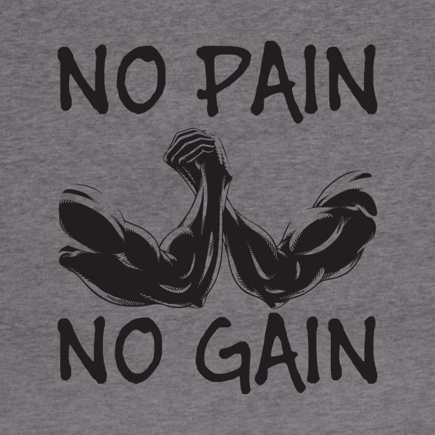 No pain no gain - Crazy gains - Nothing beats the feeling of power that weightlifting, powerlifting and strength training it gives us! A beautiful vintage design representing body positivity! by Crazy Collective